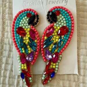 Colorful Parrot Statement Earrings